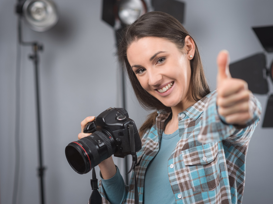 Photographer giving a thumbs up