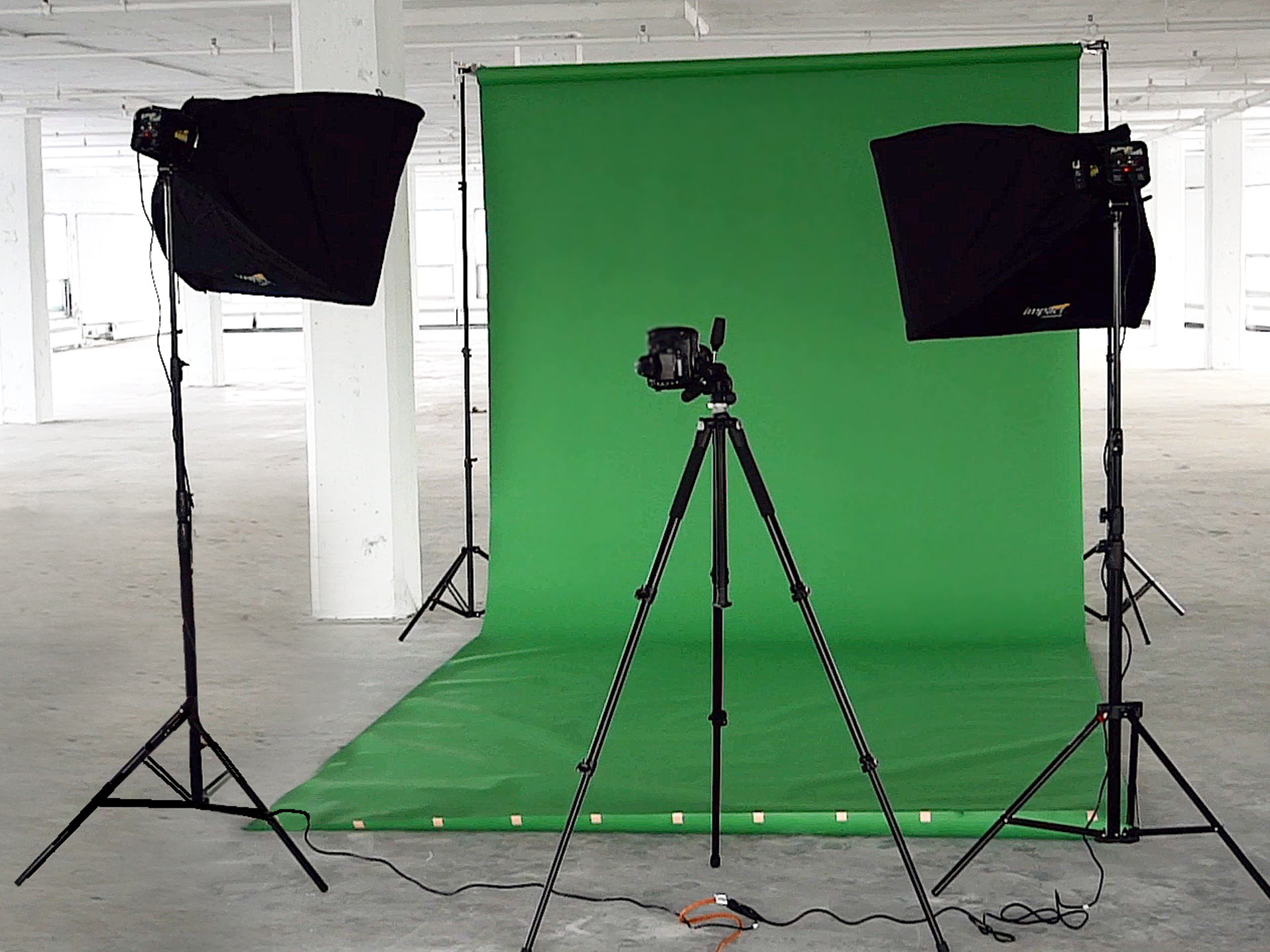 Green Screen Setup in a Studio