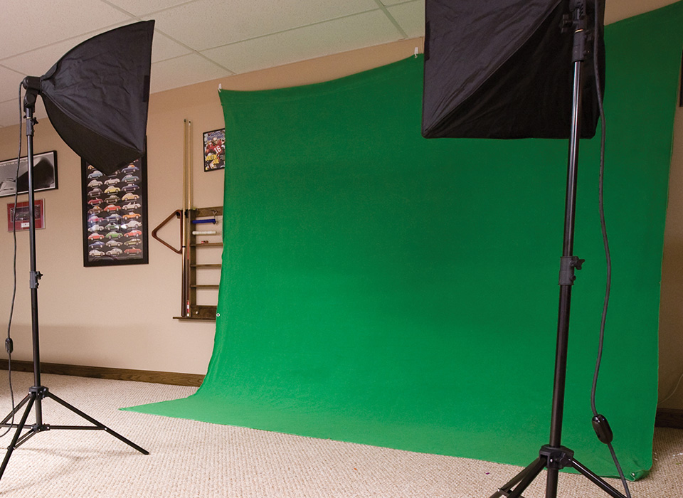 Green Screen Setup ready for a shooting