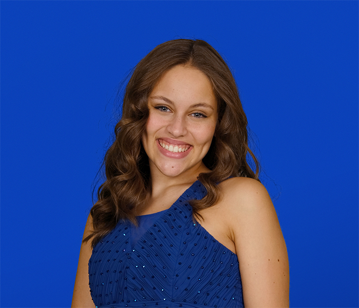 Blue Screen Prom Portrait