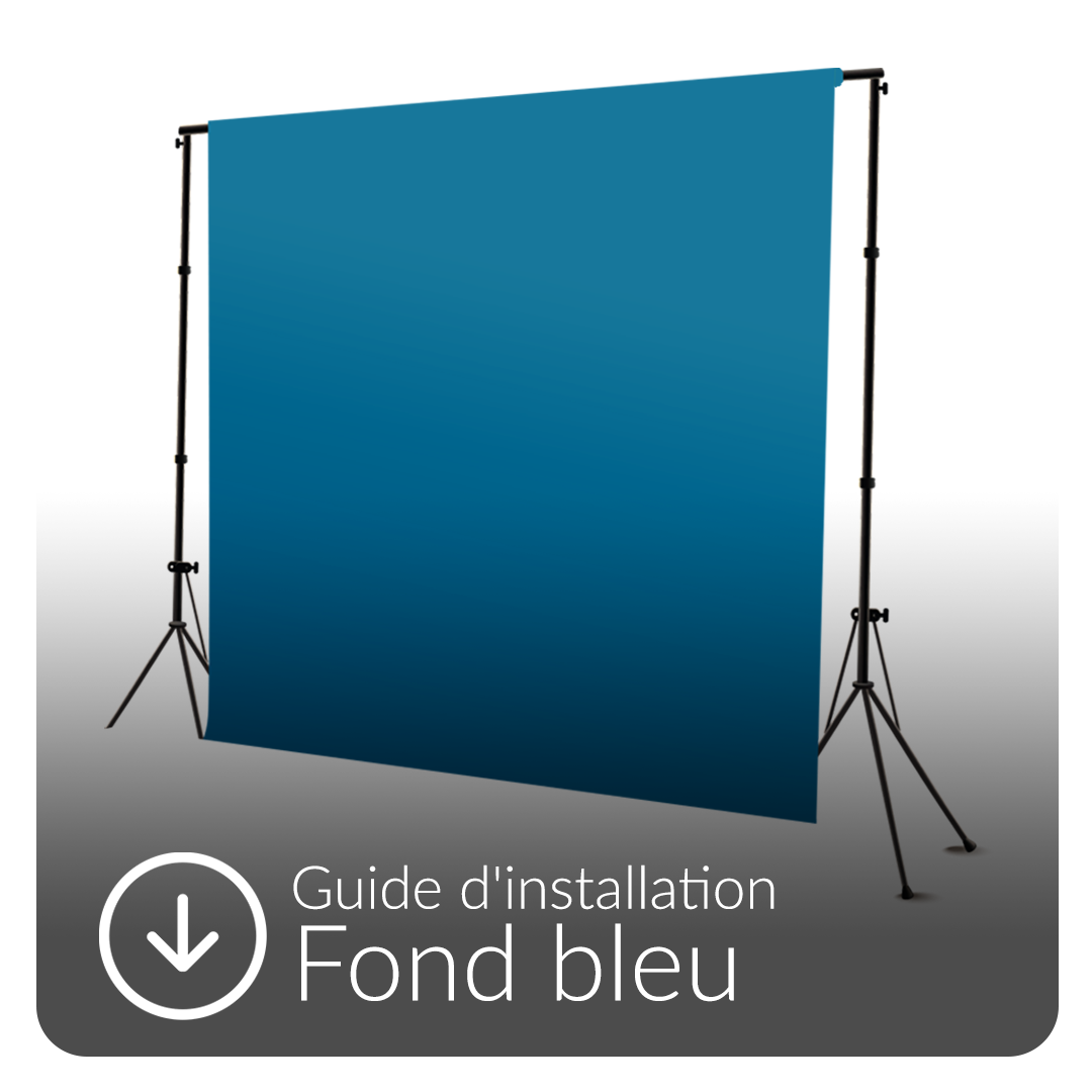 Guide d'installation fond bleu